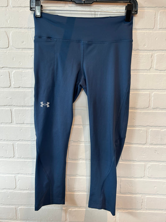 Blue Athletic Leggings Capris Under Armour, Size 4