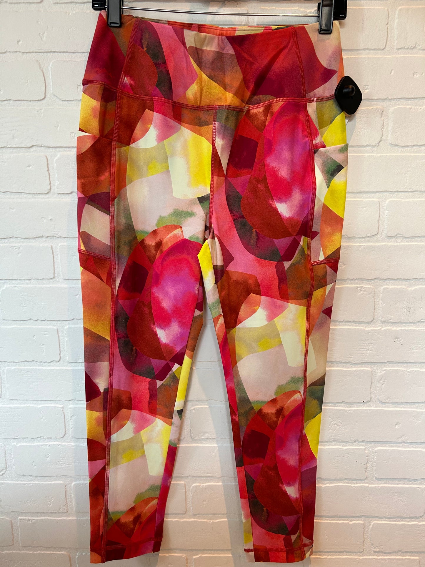 Red & Yellow Athletic Leggings Talbots, Size 8petite