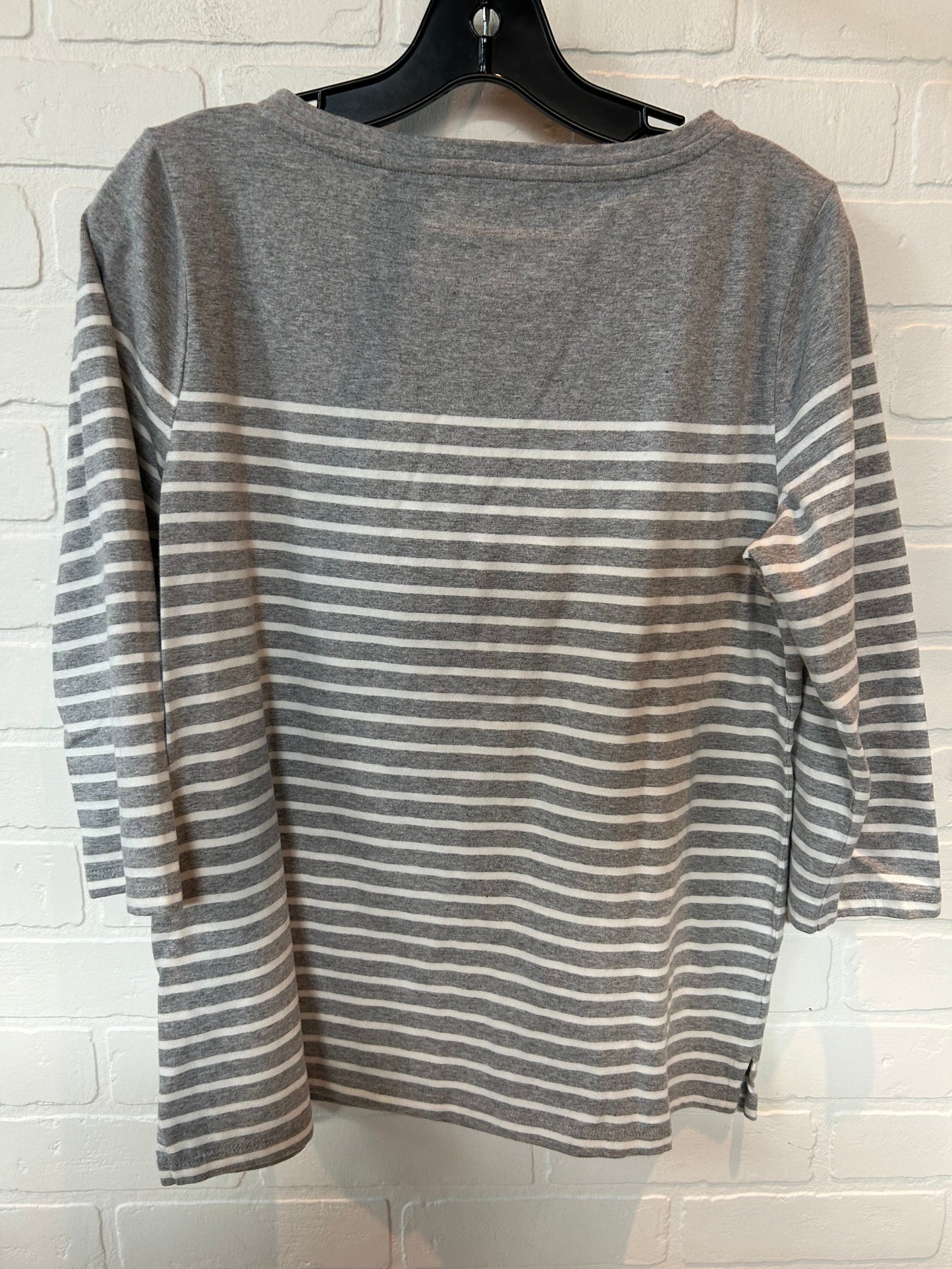 Grey & White Top 3/4 Sleeve Talbots, Size M