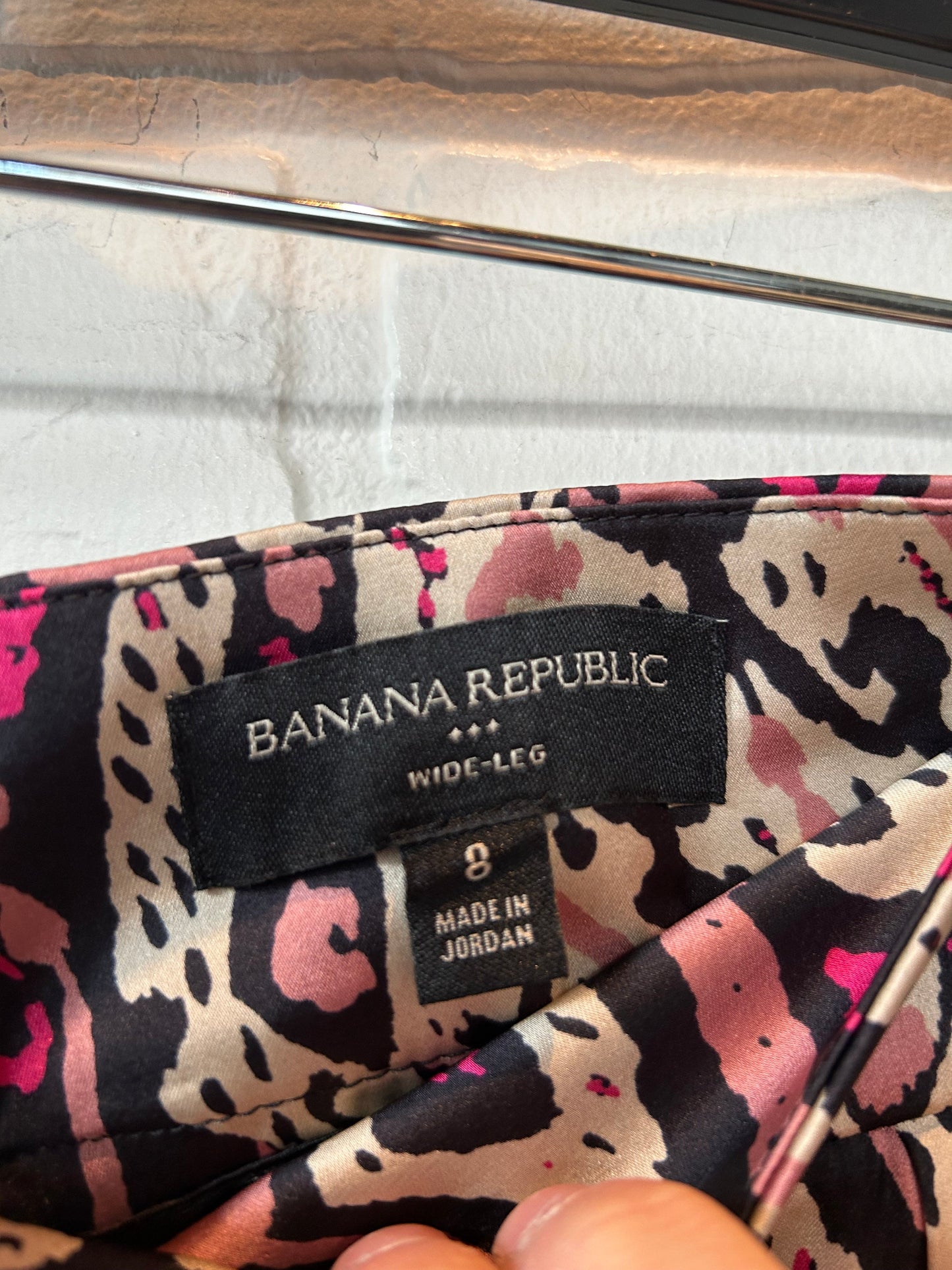 Black & Pink Pants Wide Leg Banana Republic, Size 8