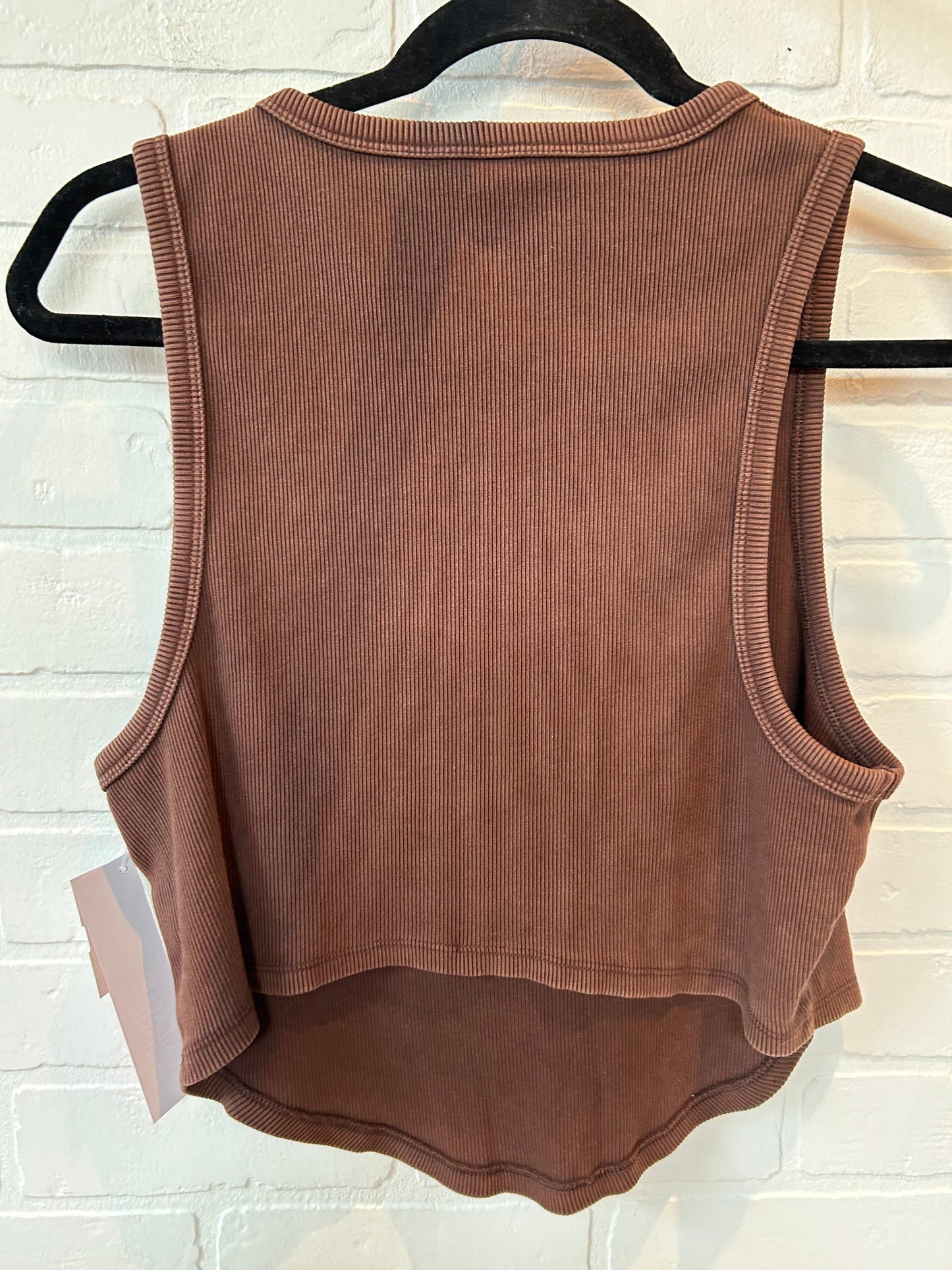 Brown Top Sleeveless Basic Aerie, Size Xl