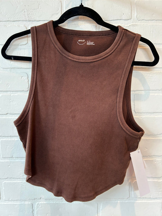 Brown Top Sleeveless Basic Aerie, Size Xl