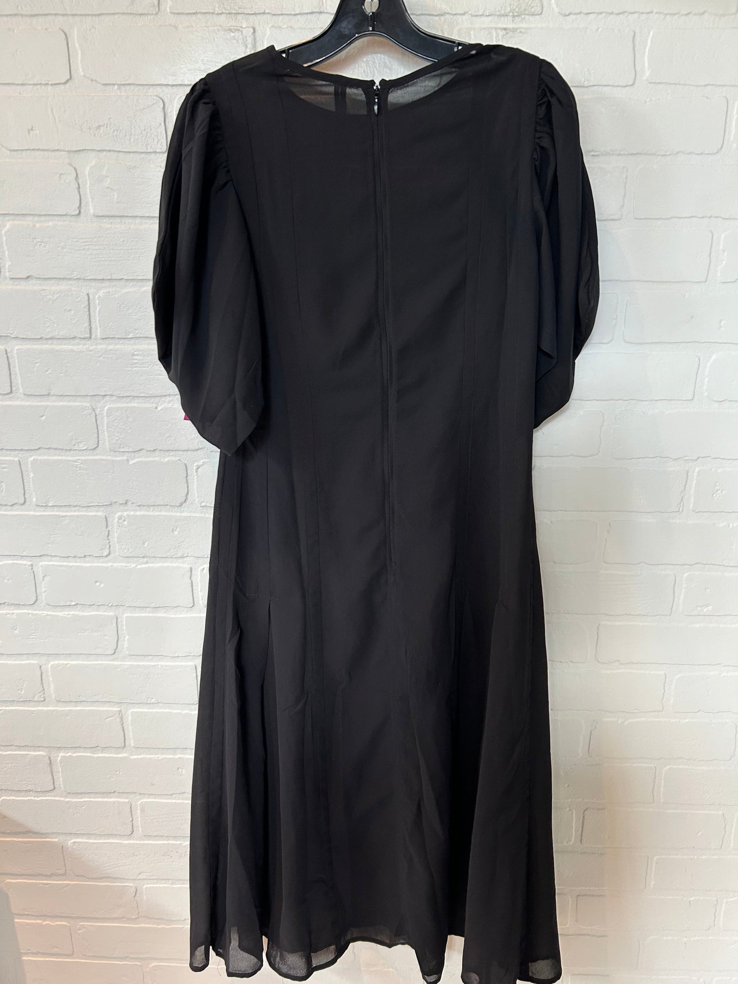 Black Dress Party Midi Anthropologie, Size S