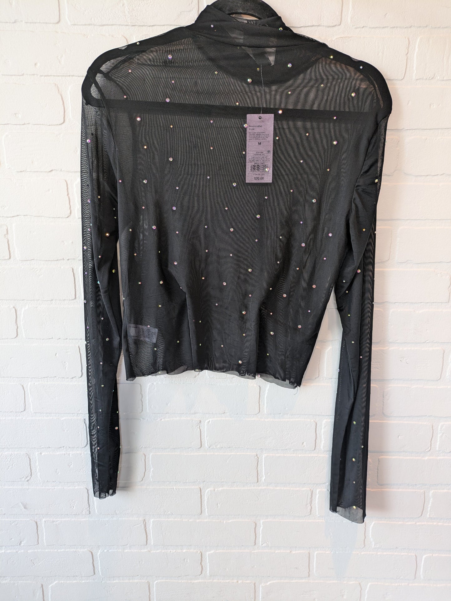 Black Top Long Sleeve Wild Fable, Size M