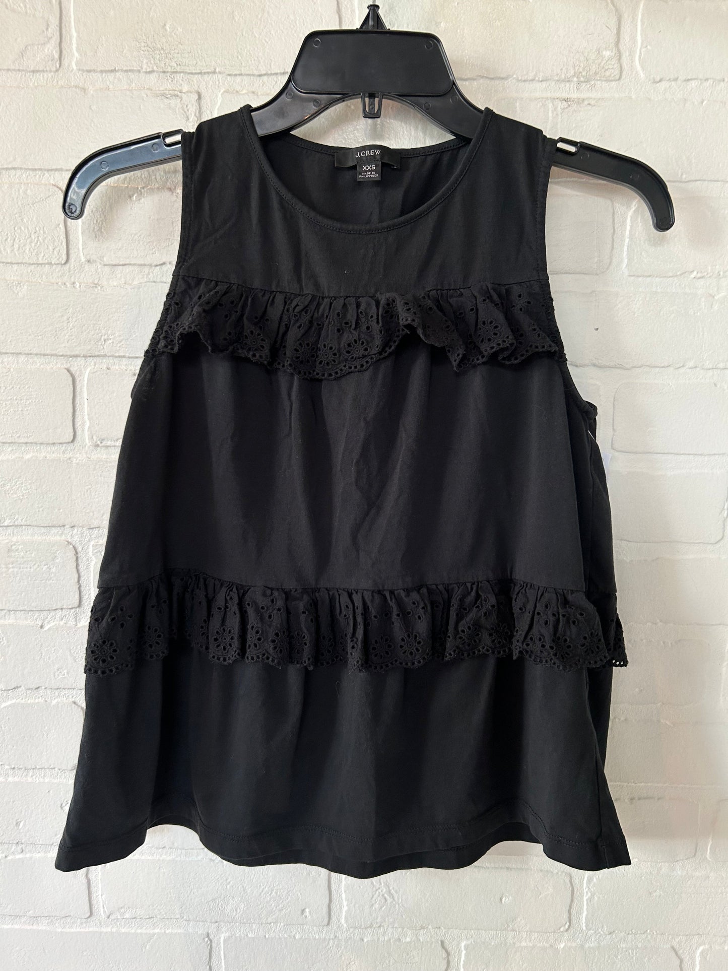 Black Top Sleeveless J. Crew, Size Xxs