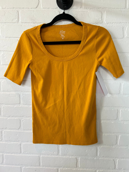 Yellow Top Short Sleeve Basic J. Crew, Size Xs