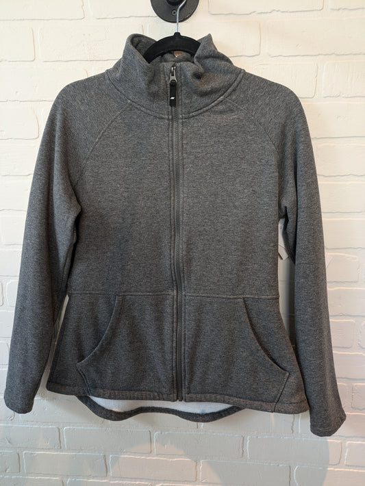 Grey Athletic Sweatshirt Collar Skechers, Size M