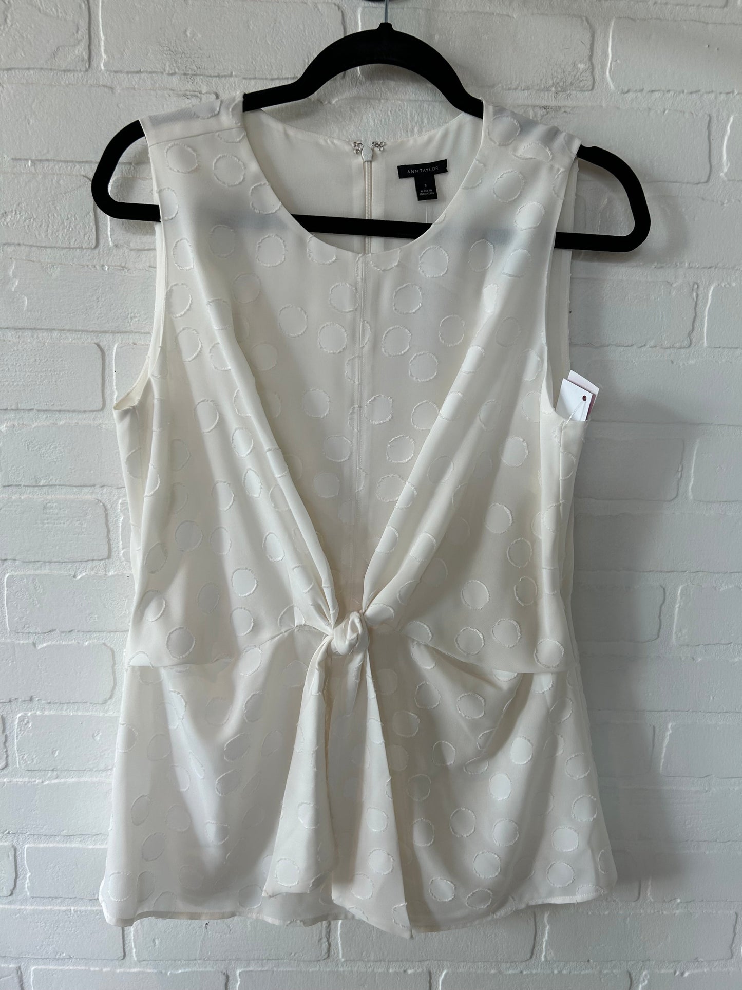 Cream Top Sleeveless Ann Taylor, Size M