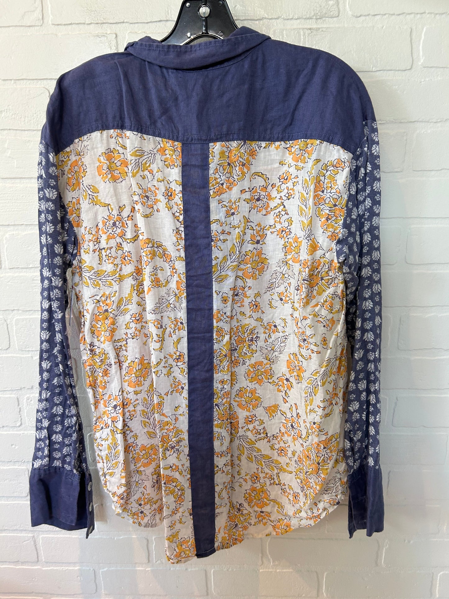 Blue & Yellow Top Long Sleeve We The Free, Size L