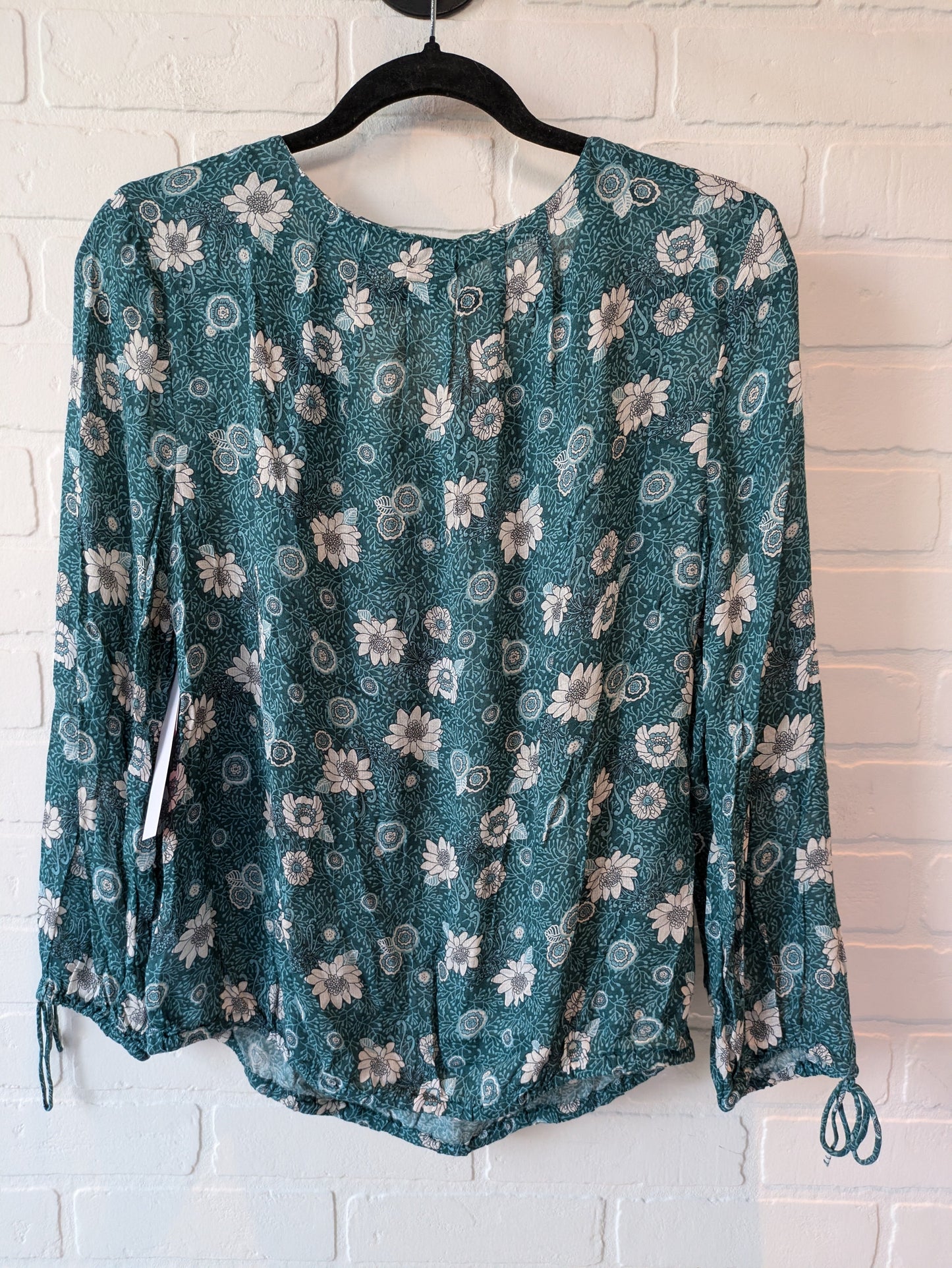 Green Top Long Sleeve Lucky Brand, Size M