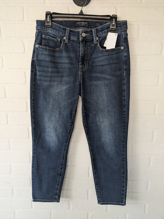 Blue Denim Jeans Cropped Lucky Brand, Size 8