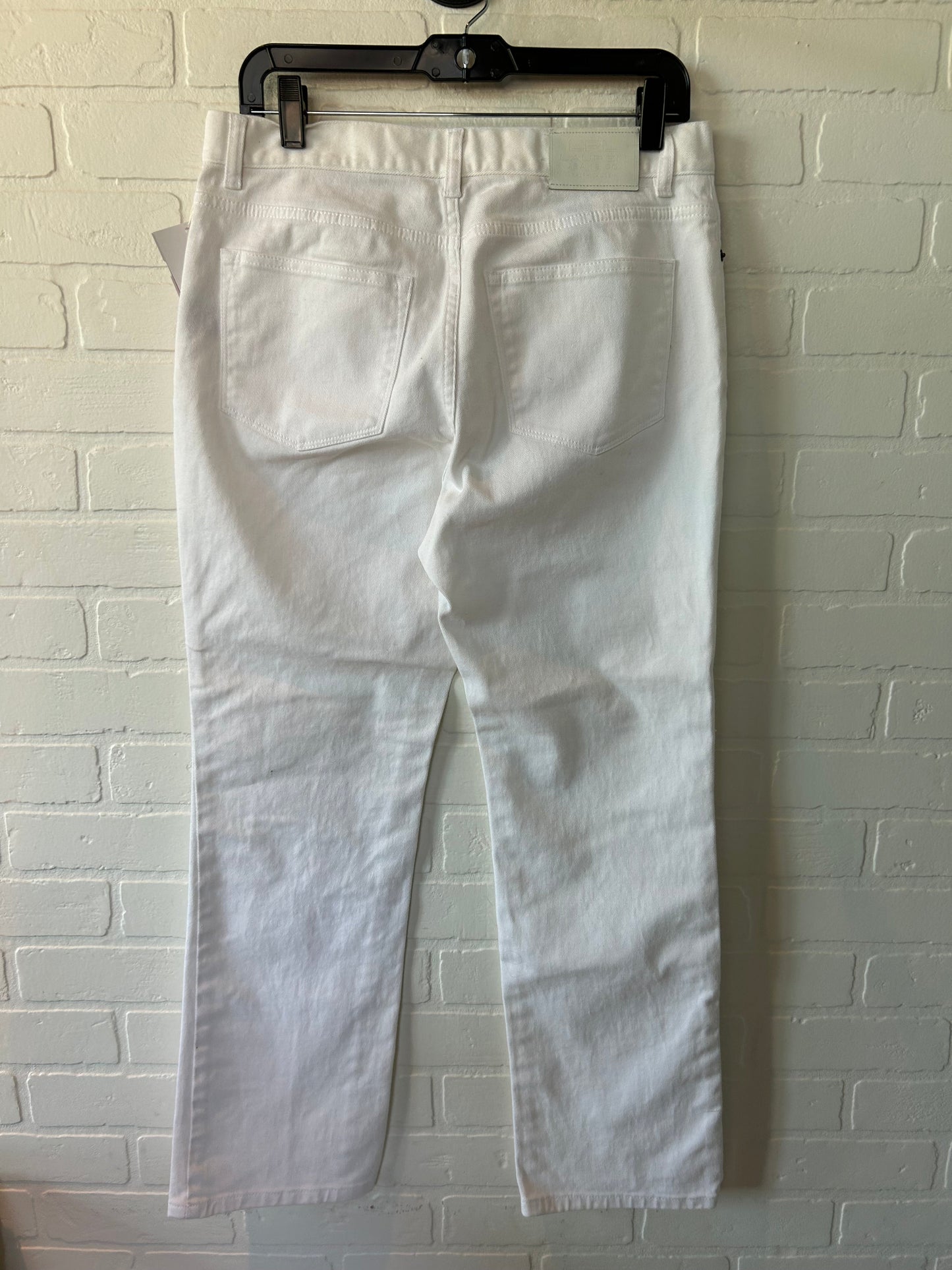 White Denim Jeans Straight Lauren By Ralph Lauren, Size 8