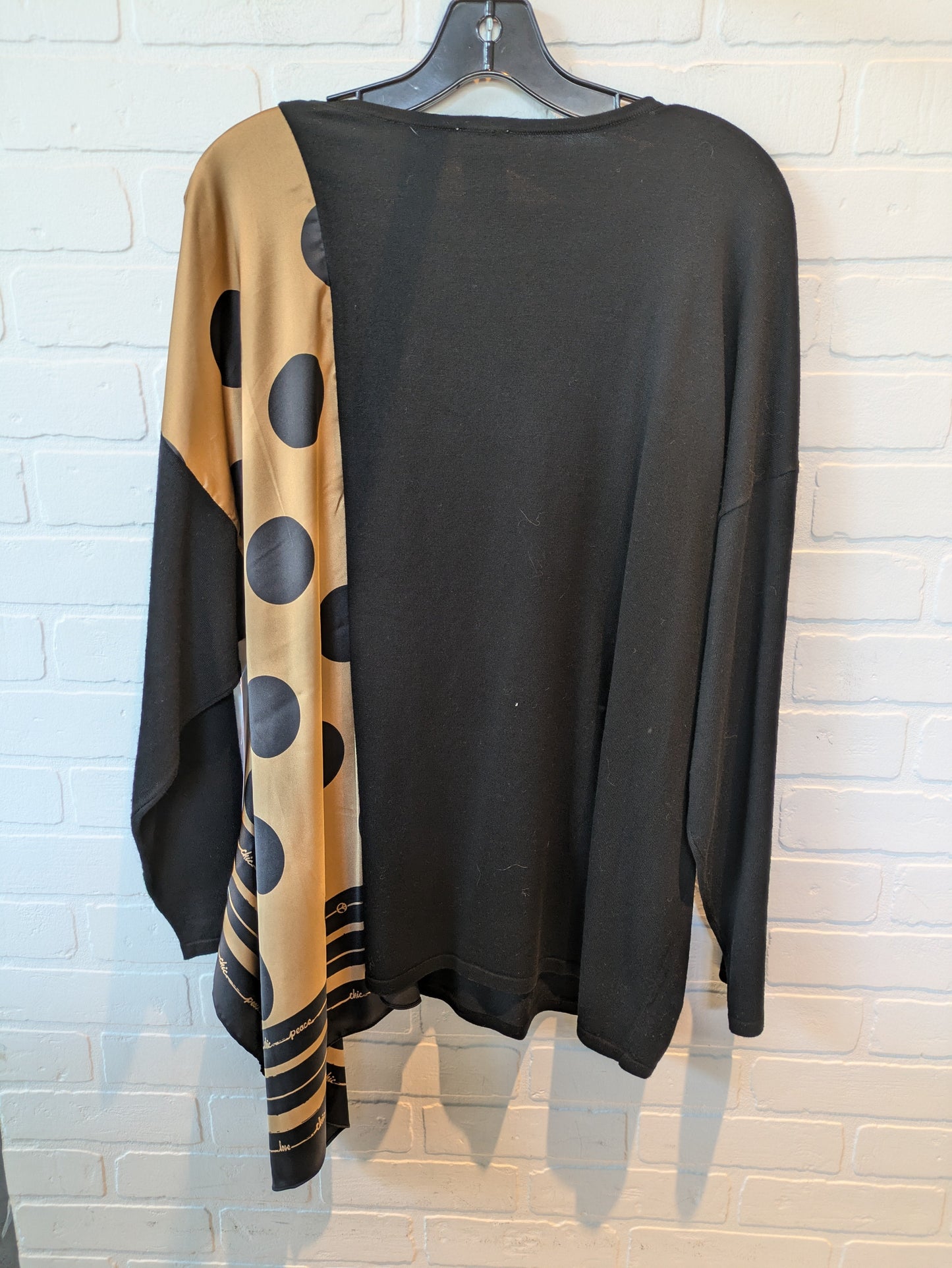 Sweater By Chicos In Black & Brown, Size: Xxl