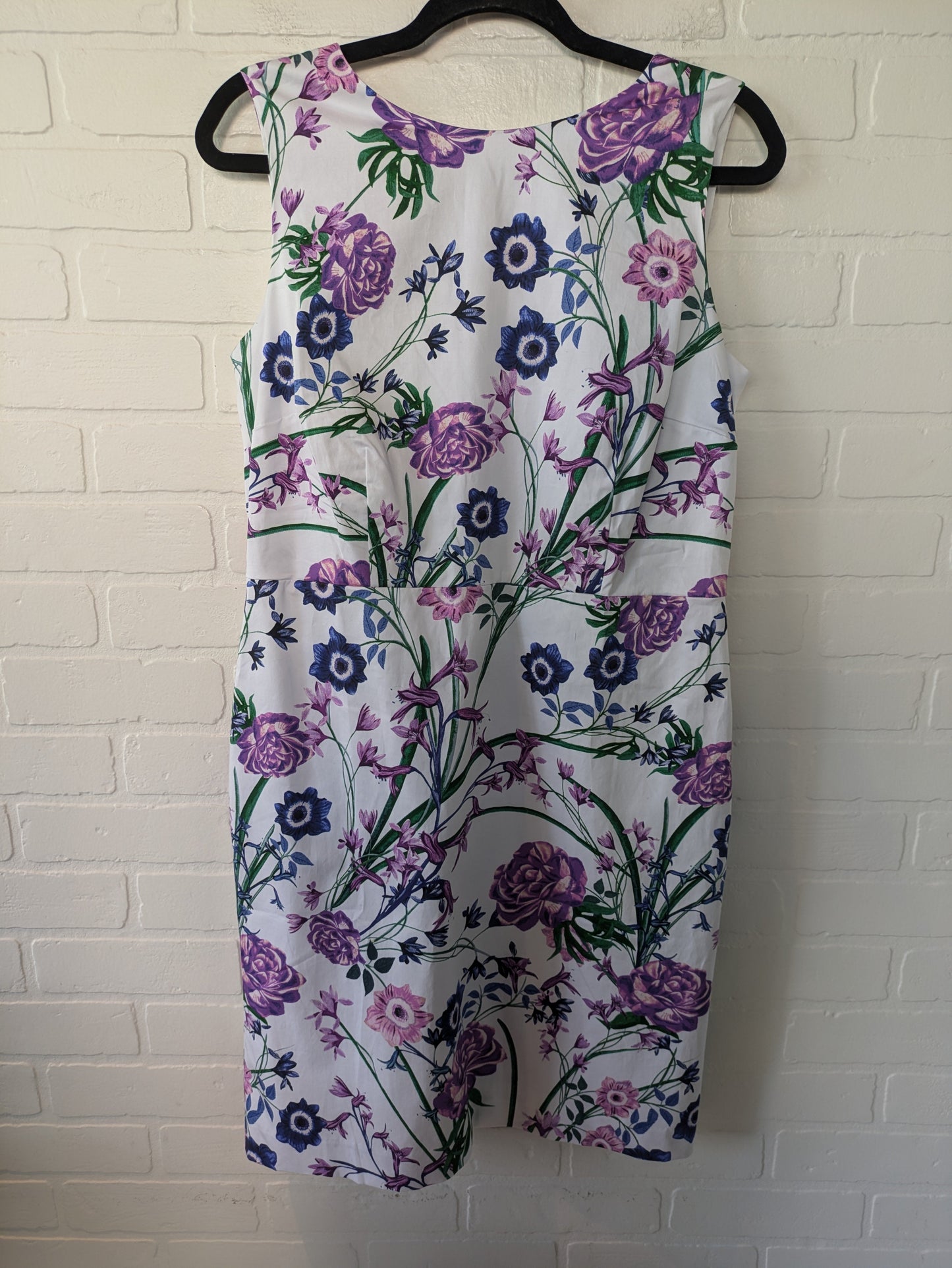 Purple & White Dress Work Talbots, Size M