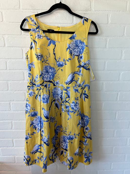 Blue & Yellow Dress Work Talbots, Size M