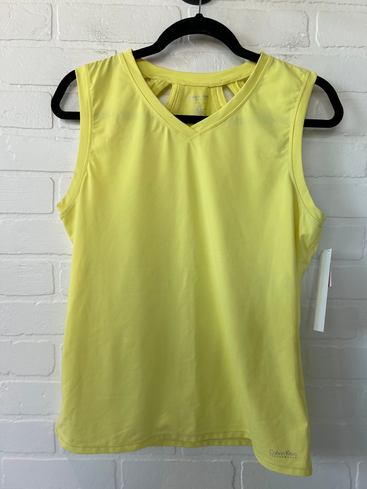 Yellow Athletic Tank Top Calvin Klein, Size Xl