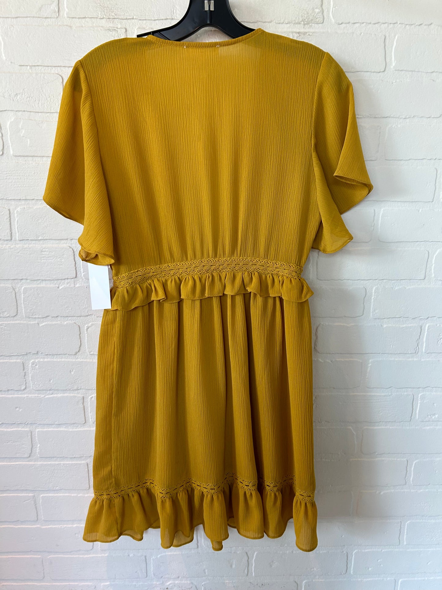 Yellow Dress Casual Short Wild Honey, Size S