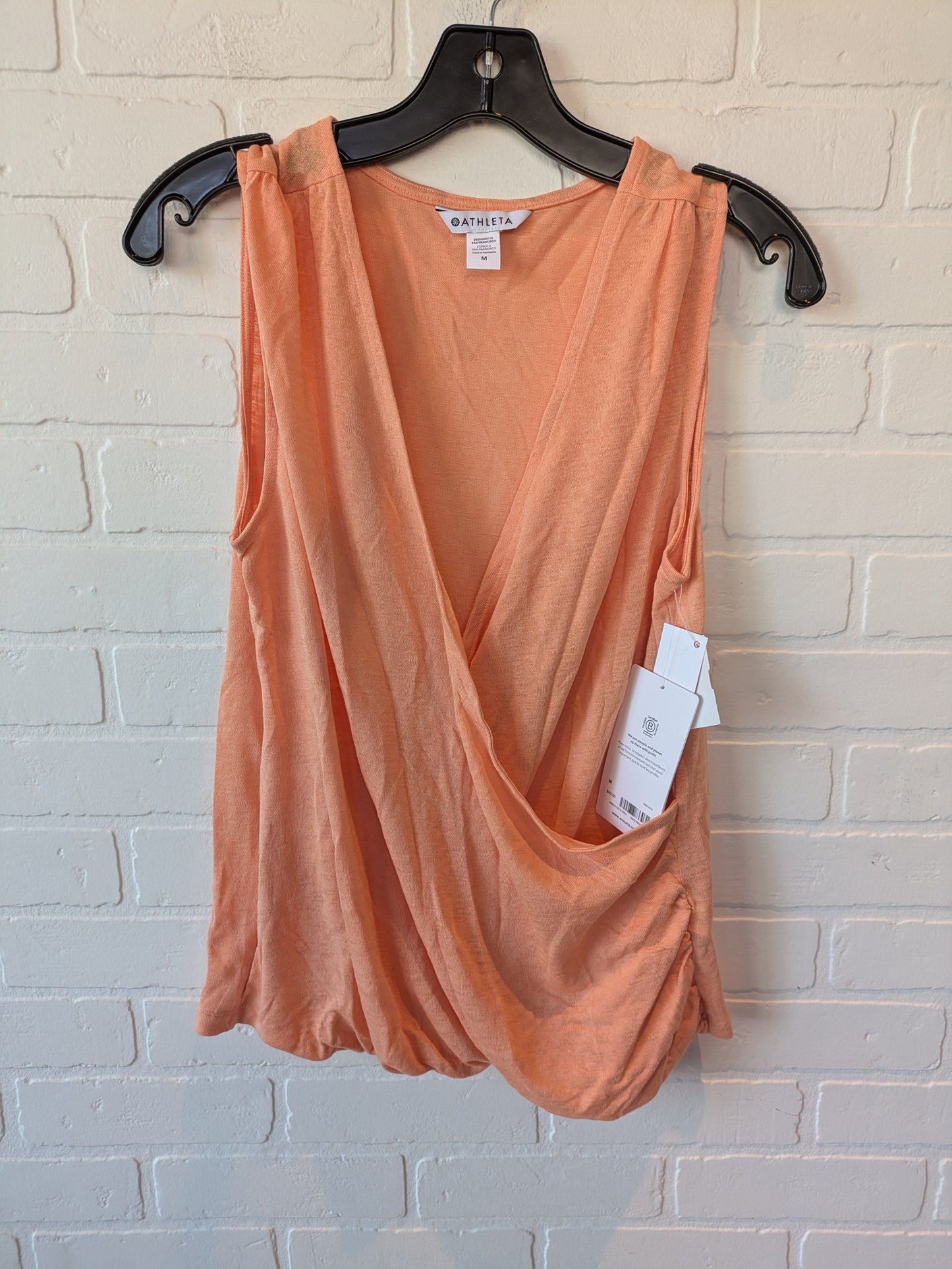 Orange Athletic Tank Top Athleta, Size M