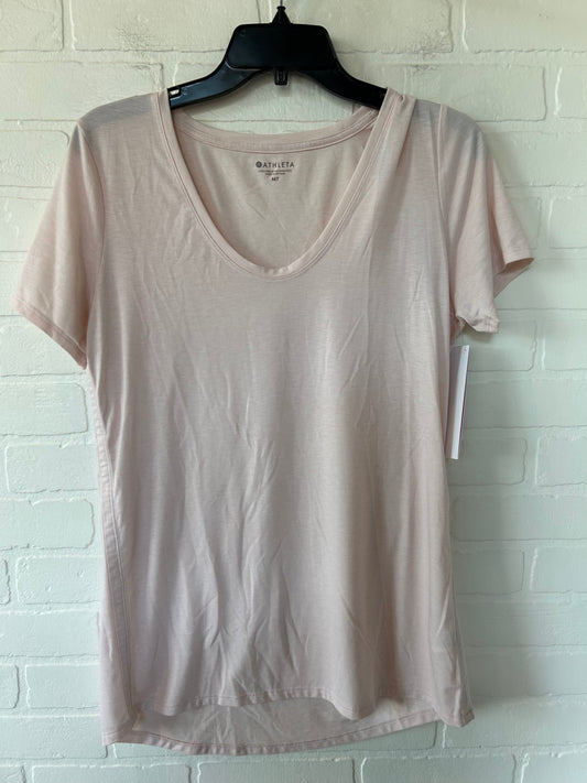 Pink Athletic Top Short Sleeve Athleta, Size M