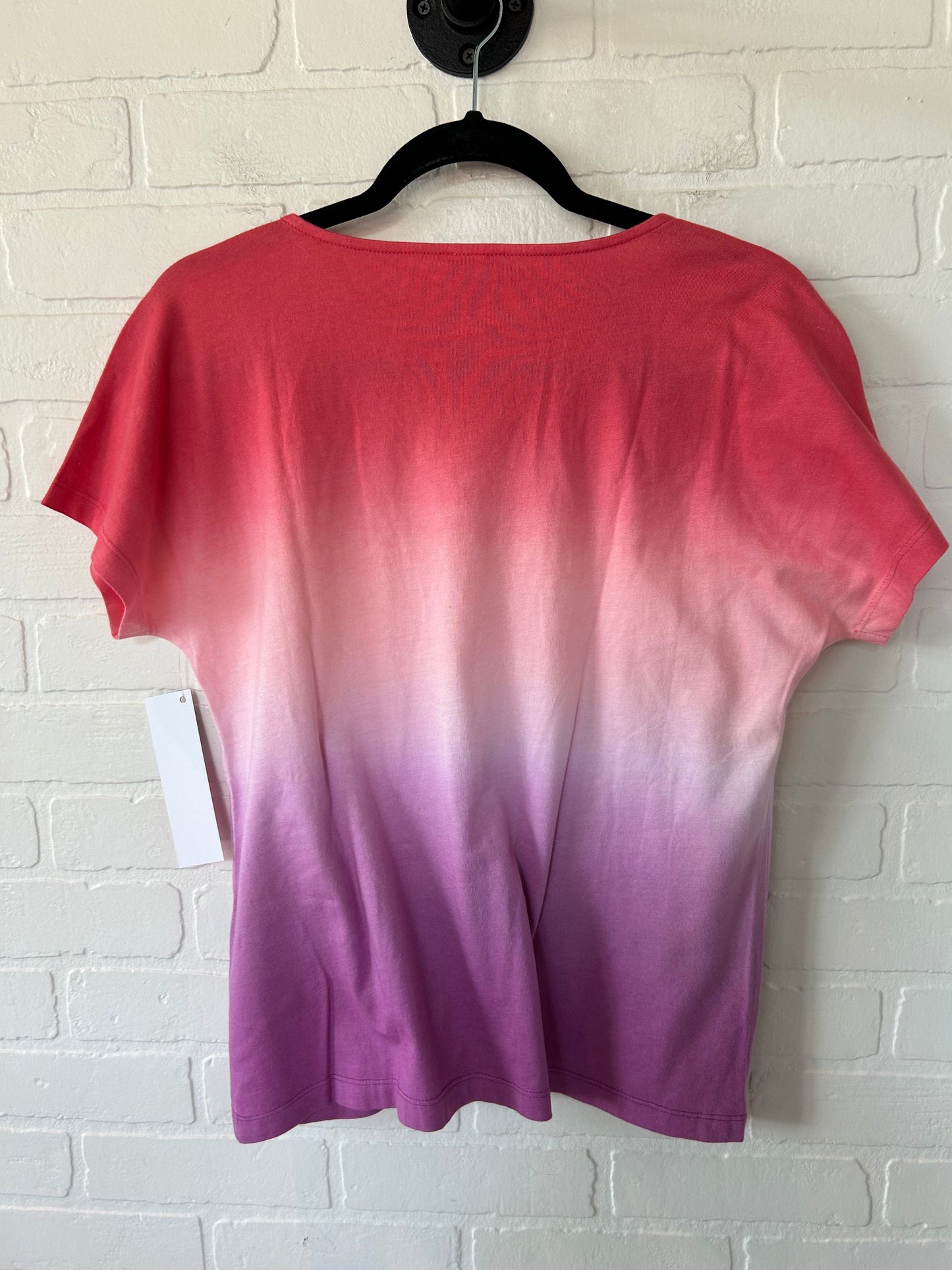 Pink & Purple Top Short Sleeve Chicos, Size S