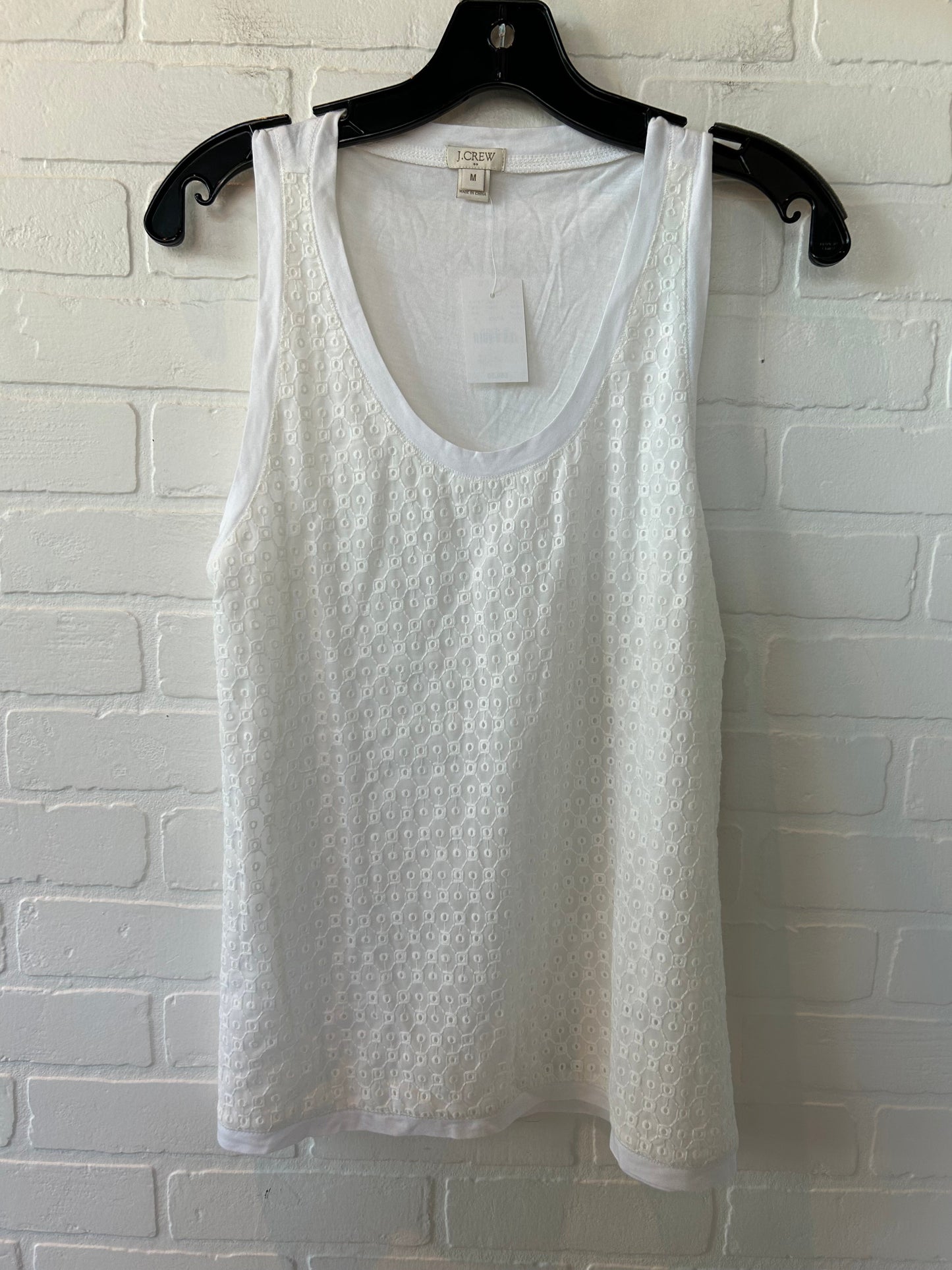 White Top Sleeveless J. Crew, Size M