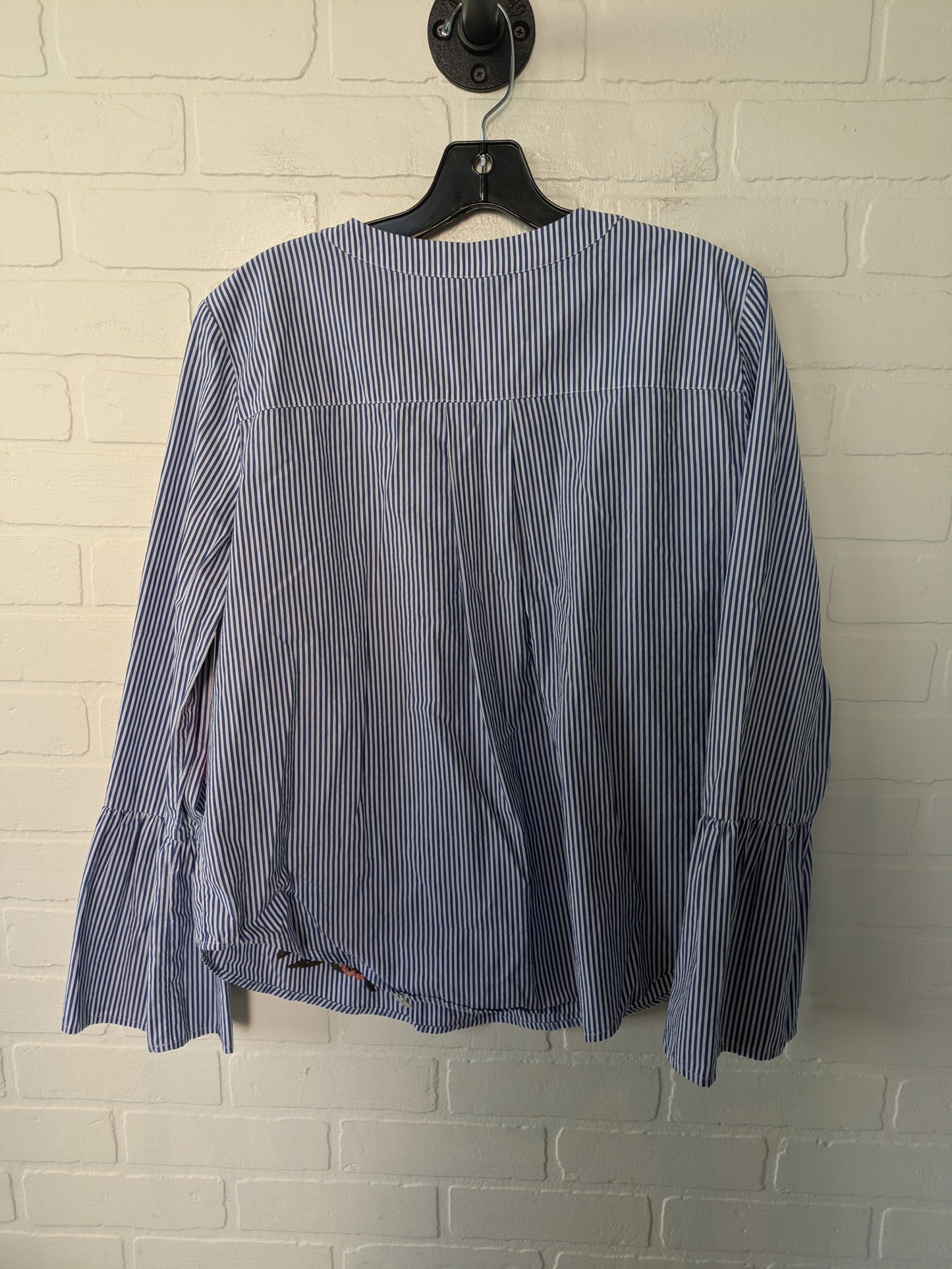 Blue & White Top Long Sleeve Caslon, Size L