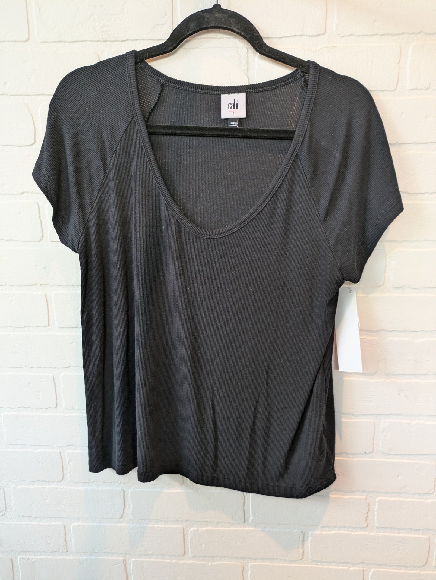 Black Top Short Sleeve Basic Cabi, Size S