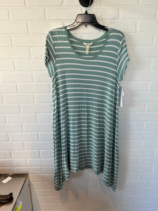 Dress Casual Short By Matilda Jane In Green & White, Size: M