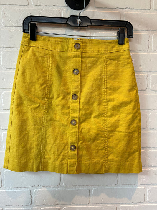 Skirt Mini & Short By Loft In Yellow, Size: 0