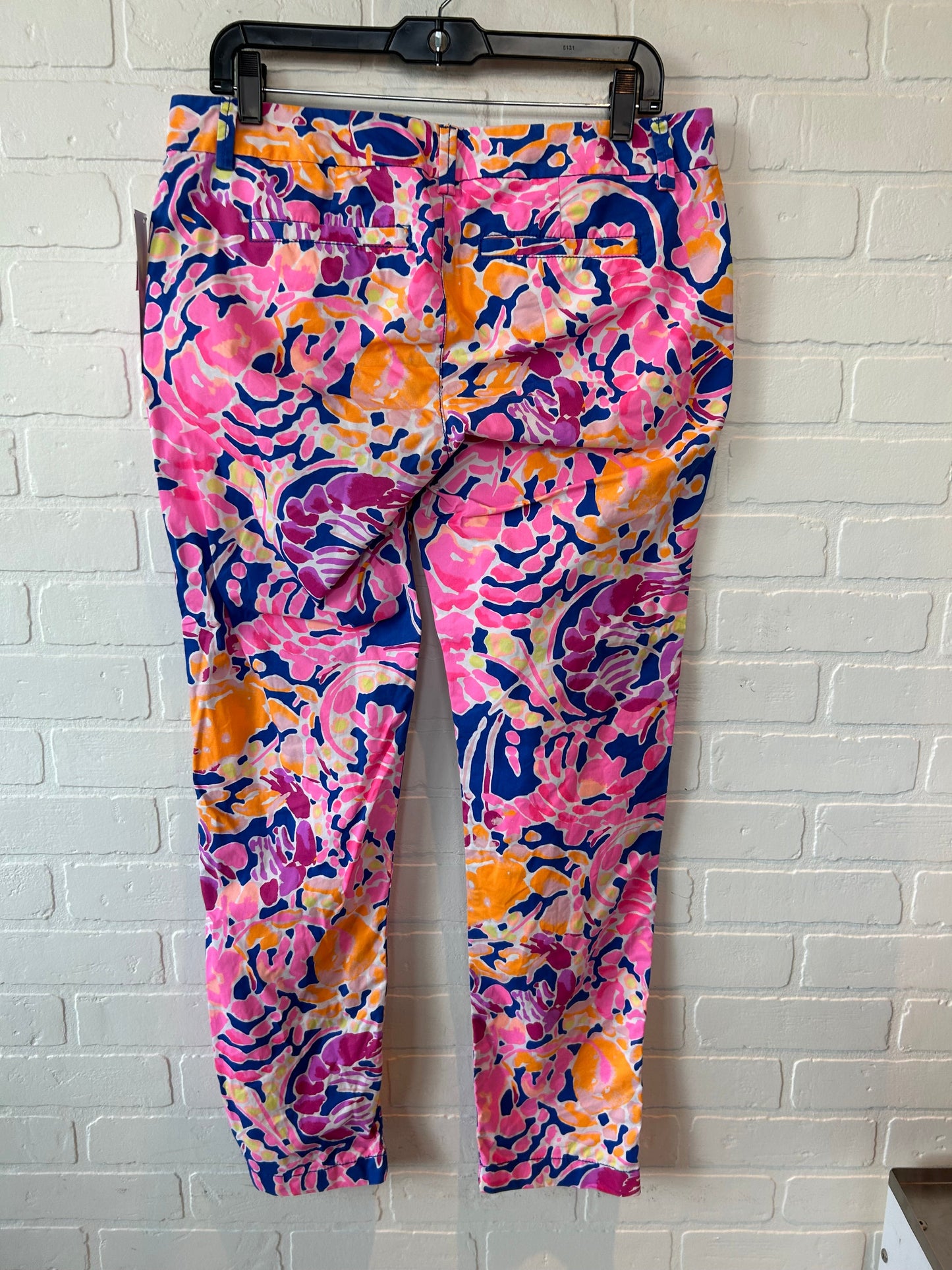 Pants Designer By Lilly Pulitzer In Blue & Pink, Size: 8