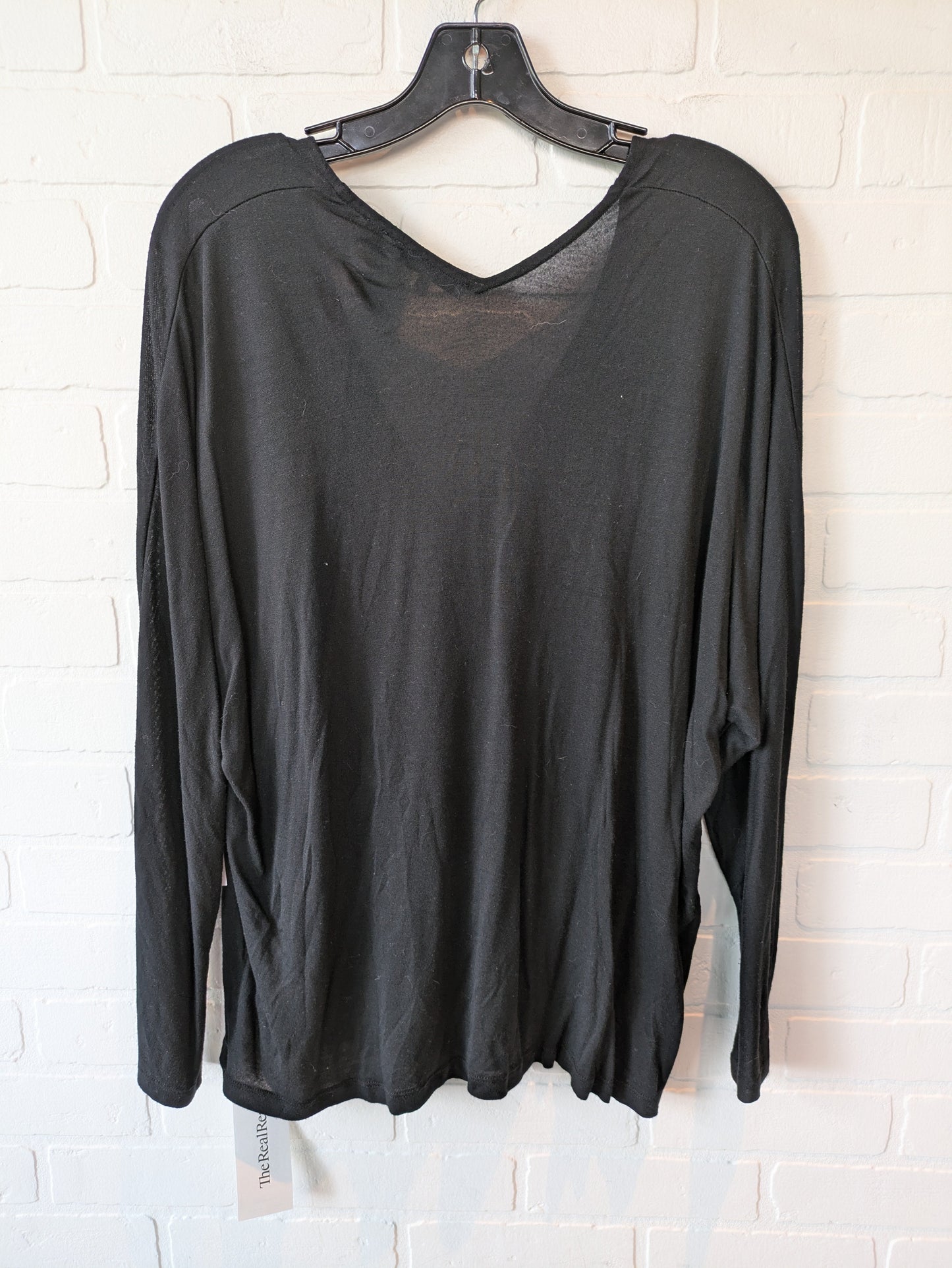 Top Long Sleeve By Vince In Black, Size: Xl