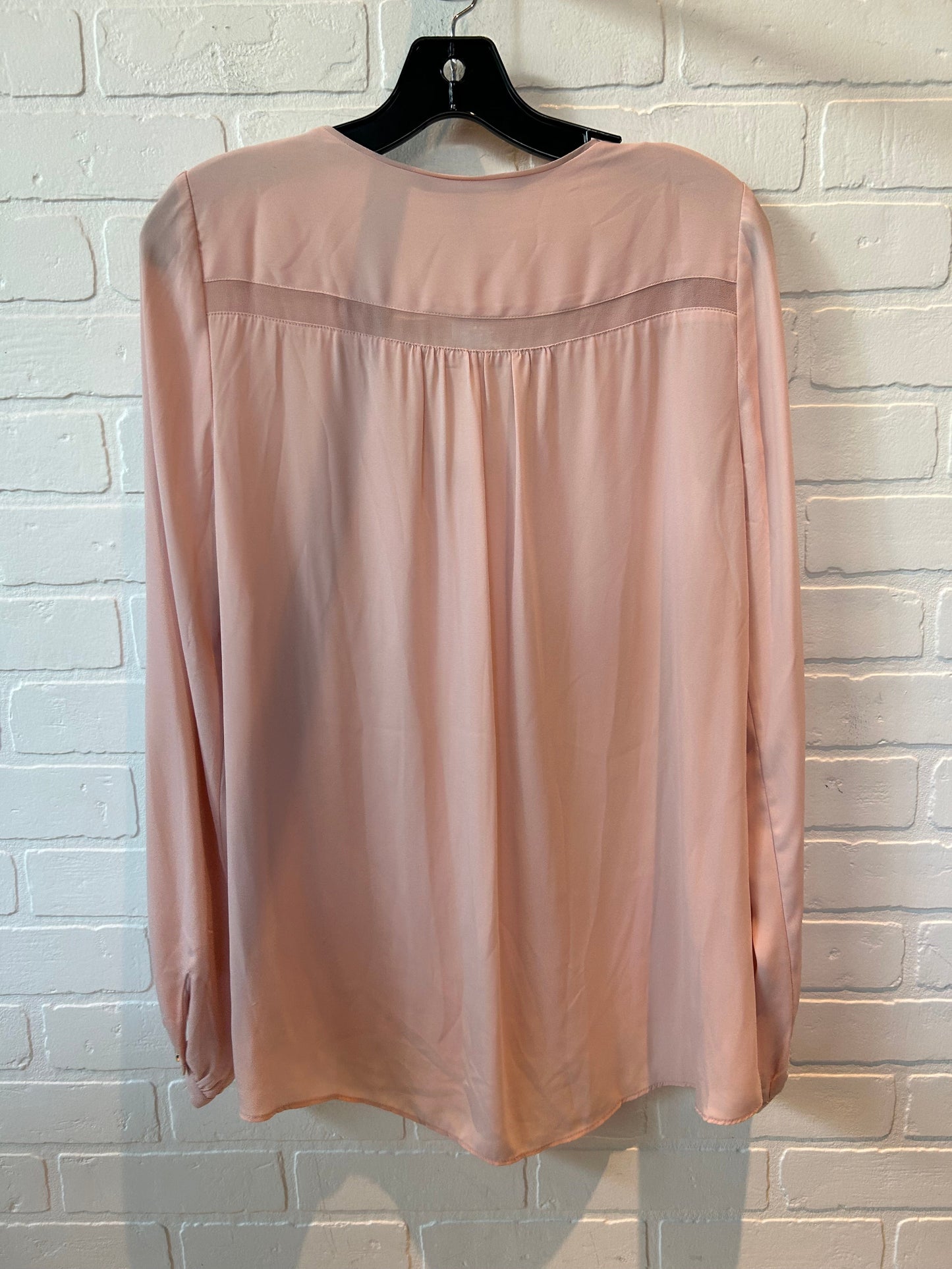 Top Long Sleeve By White House Black Market In Pink, Size: S