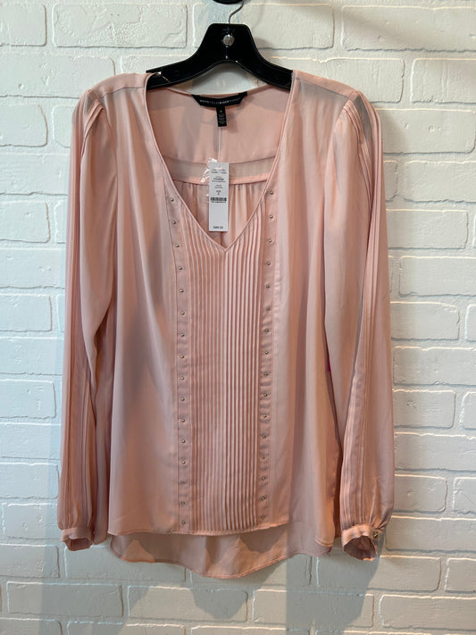 Top Long Sleeve By White House Black Market In Pink, Size: S