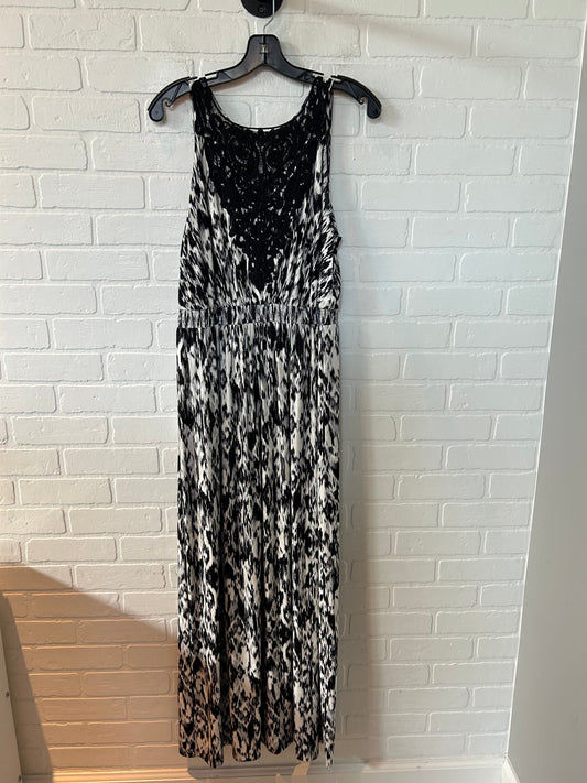 Dress Casual Maxi By Soma In Black & White, Size: L