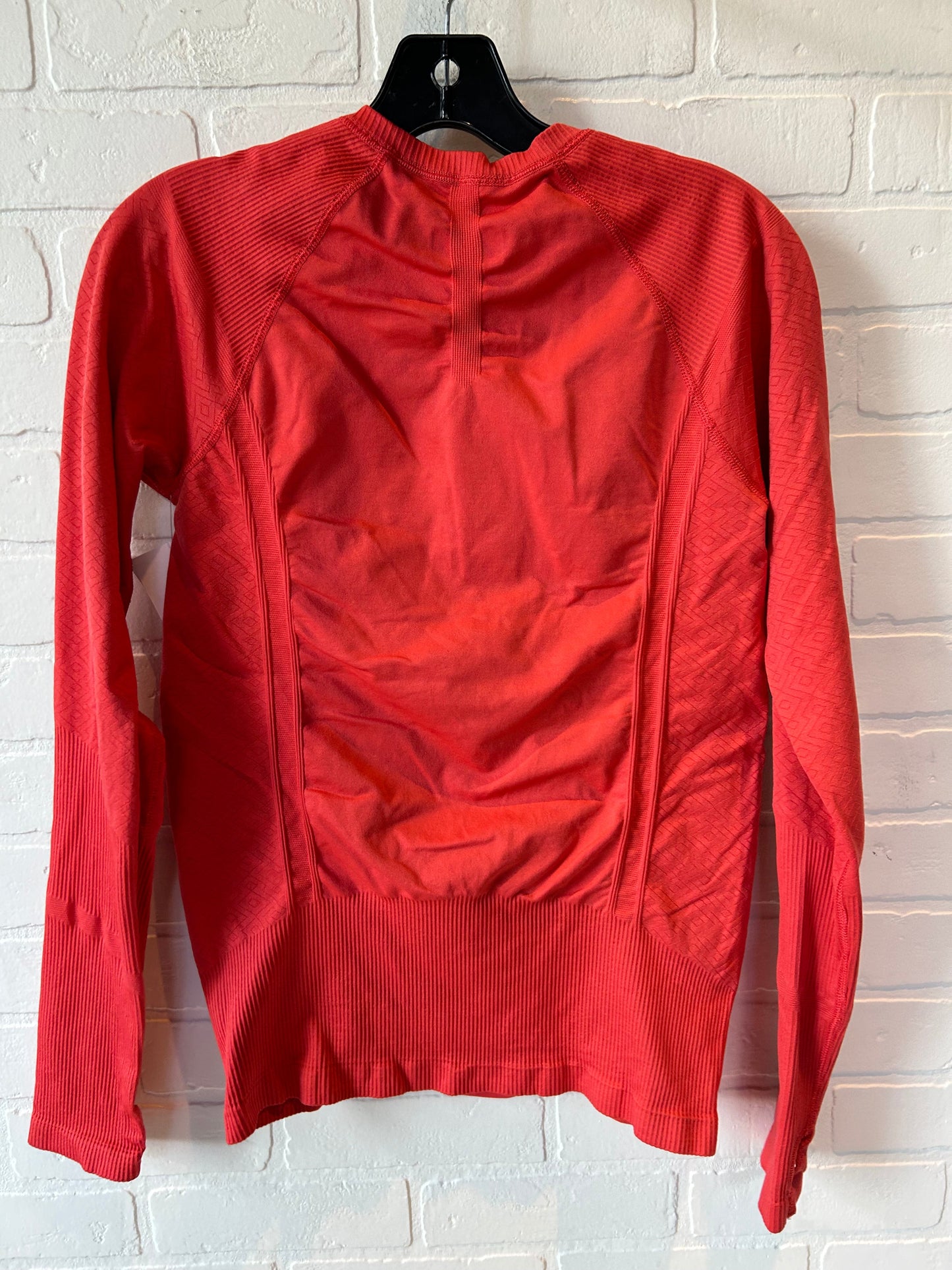 Athletic Top Long Sleeve Collar By Athleta In Orange, Size: M