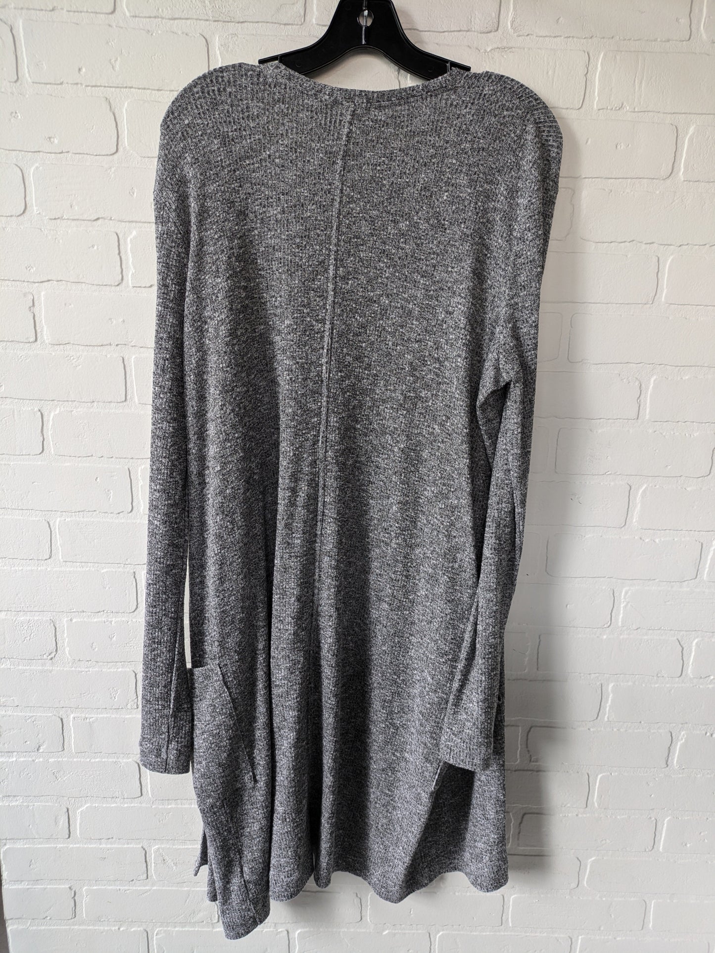 Sweater Cardigan By Gap In Grey, Size: L