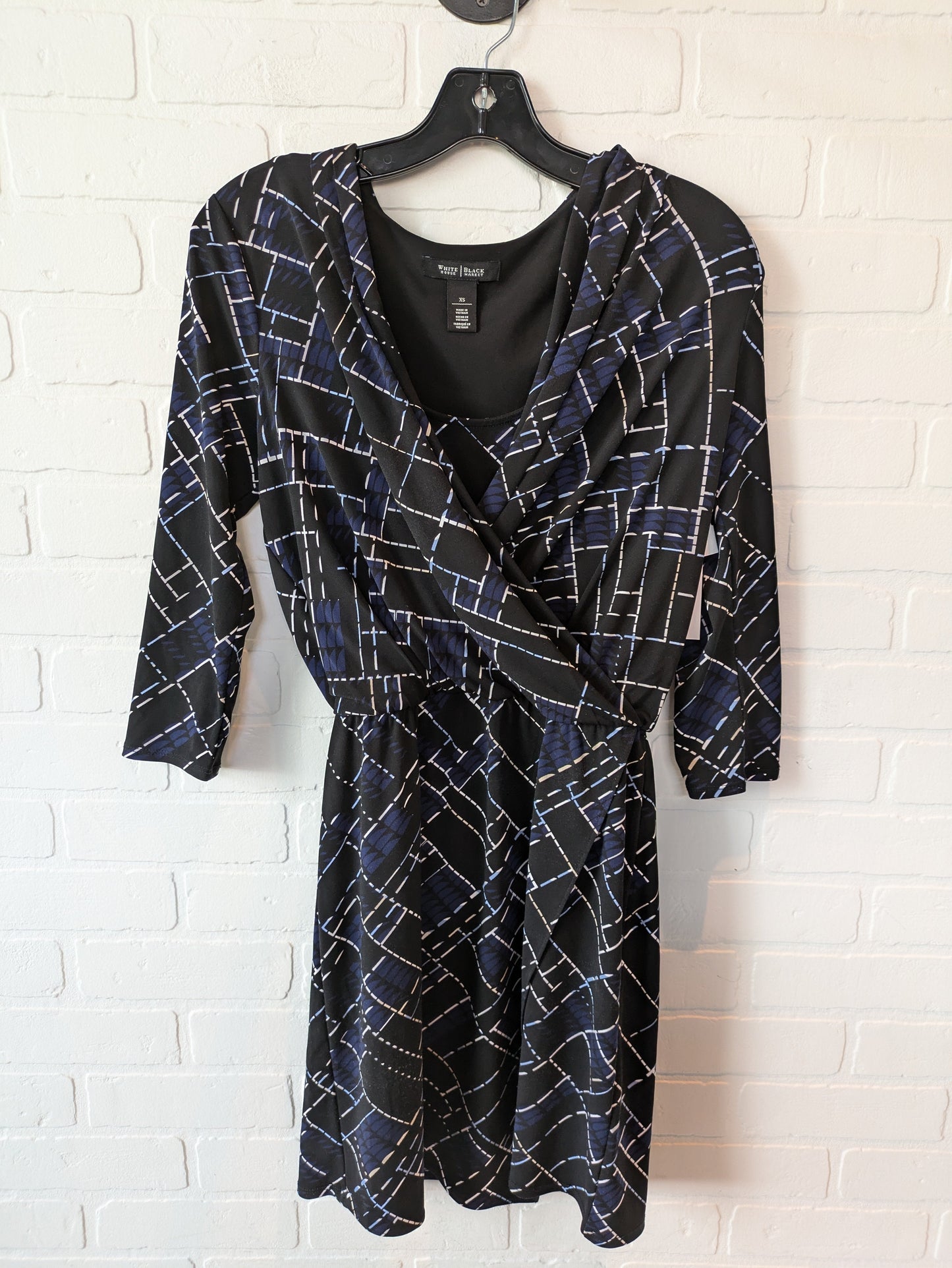 Dress Work By White House Black Market In Black & Blue, Size: Xs