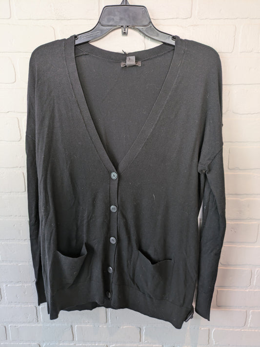 Sweater Cardigan By Halogen In Black, Size: S