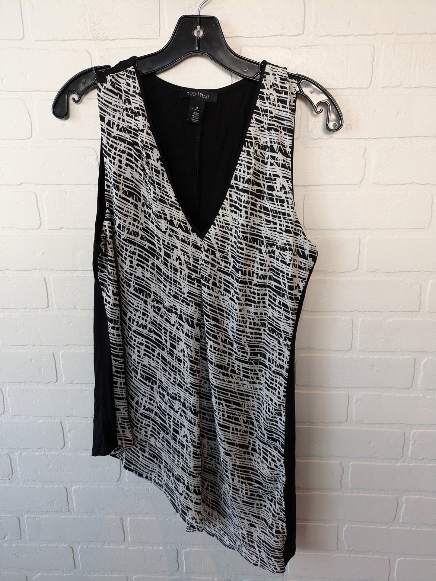 Top Sleeveless By White House Black Market In Black & White, Size: M