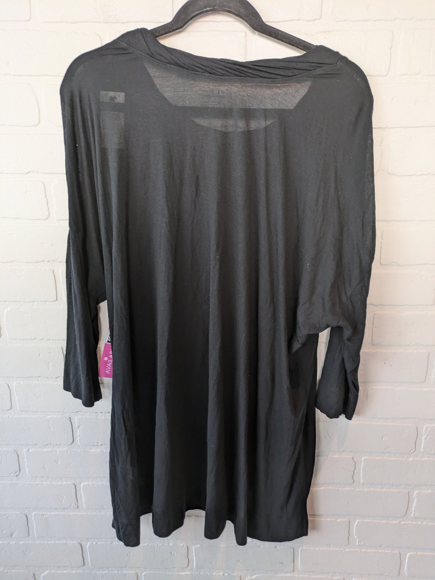 Top 3/4 Sleeve Basic By Lane Bryant In Black, Size: 1x