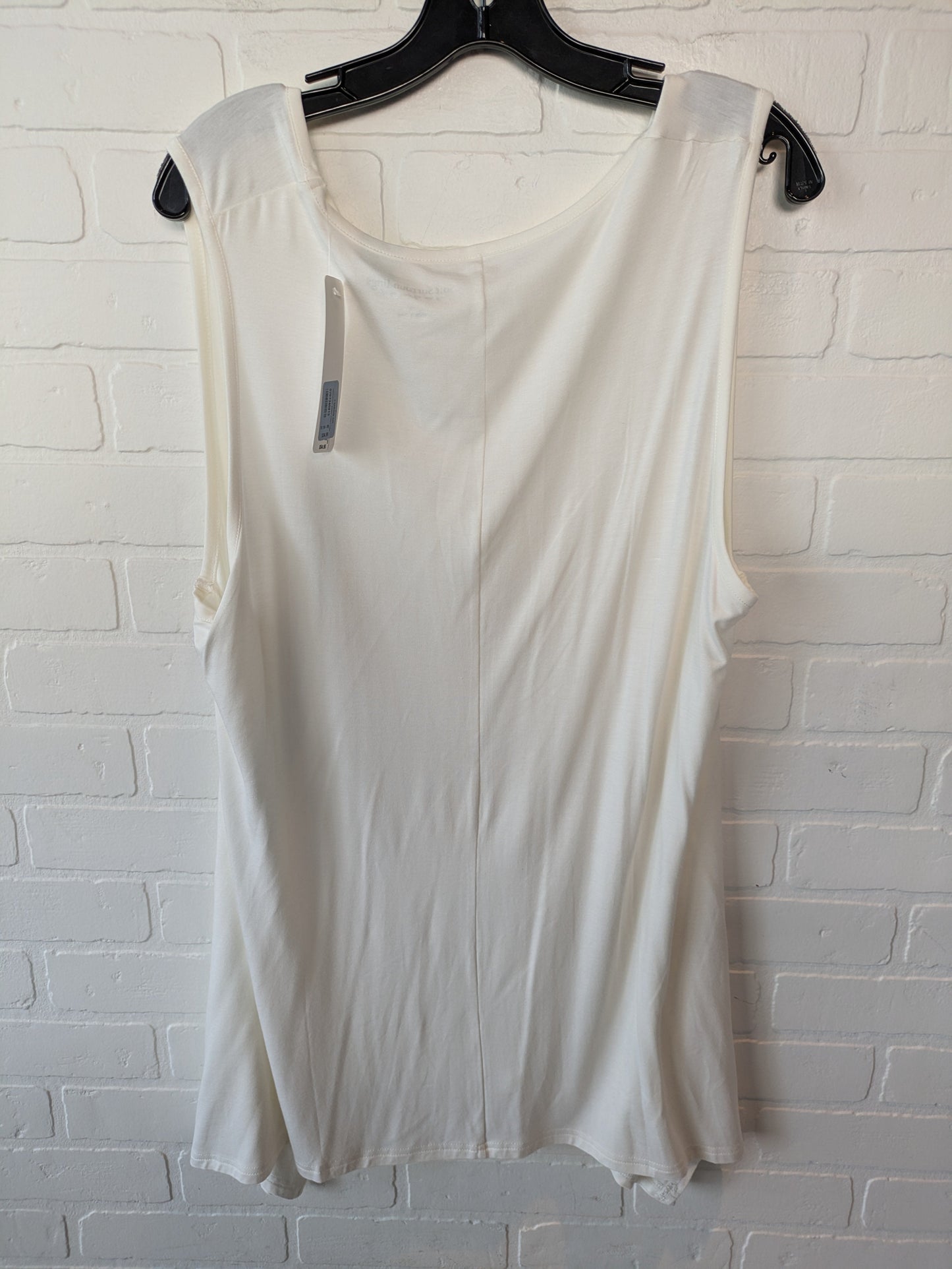 Top Sleeveless By Soft Surroundings In Cream, Size: 1x