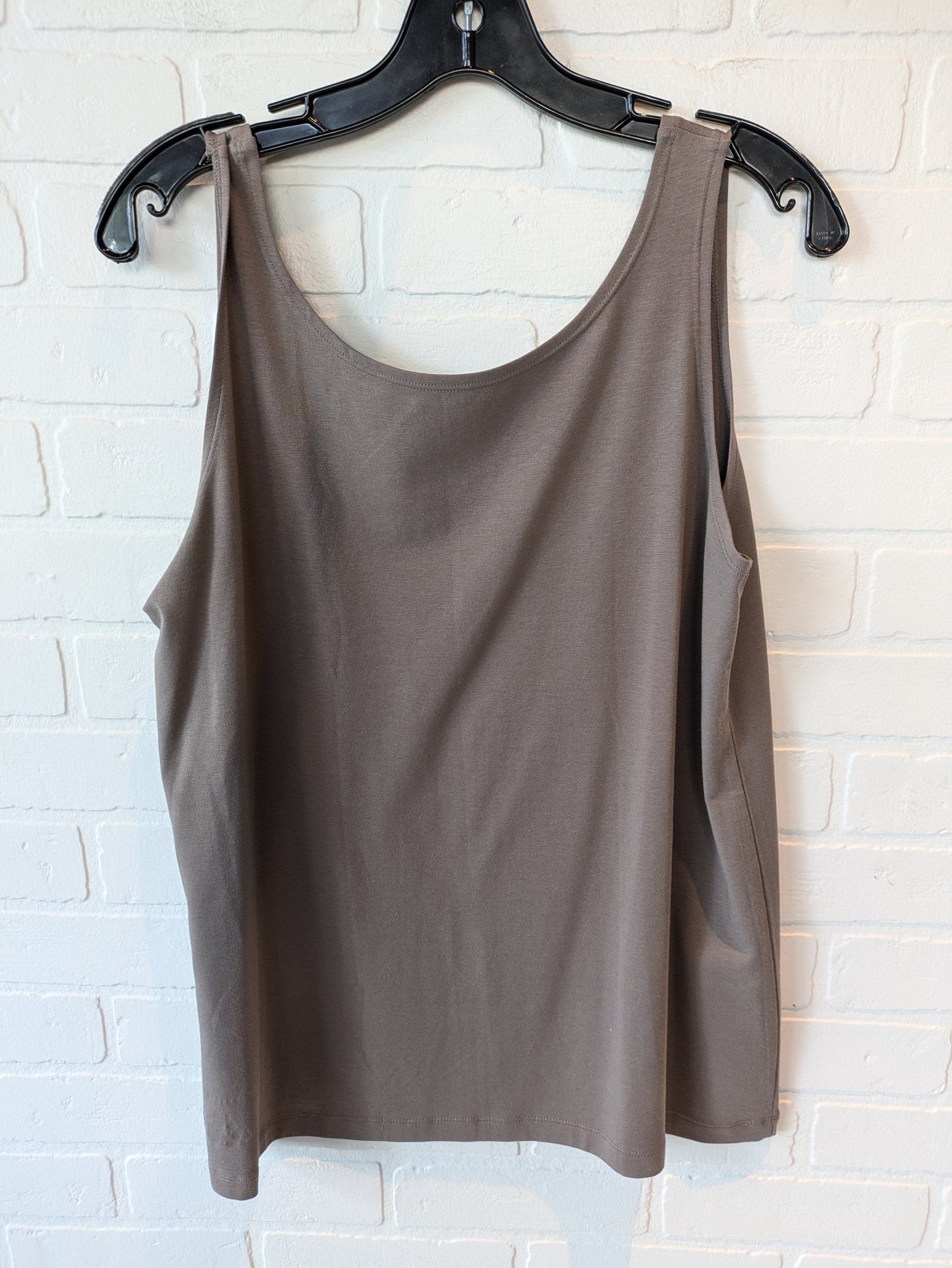 Top Sleeveless Basic By Investments In Brown, Size: 1x