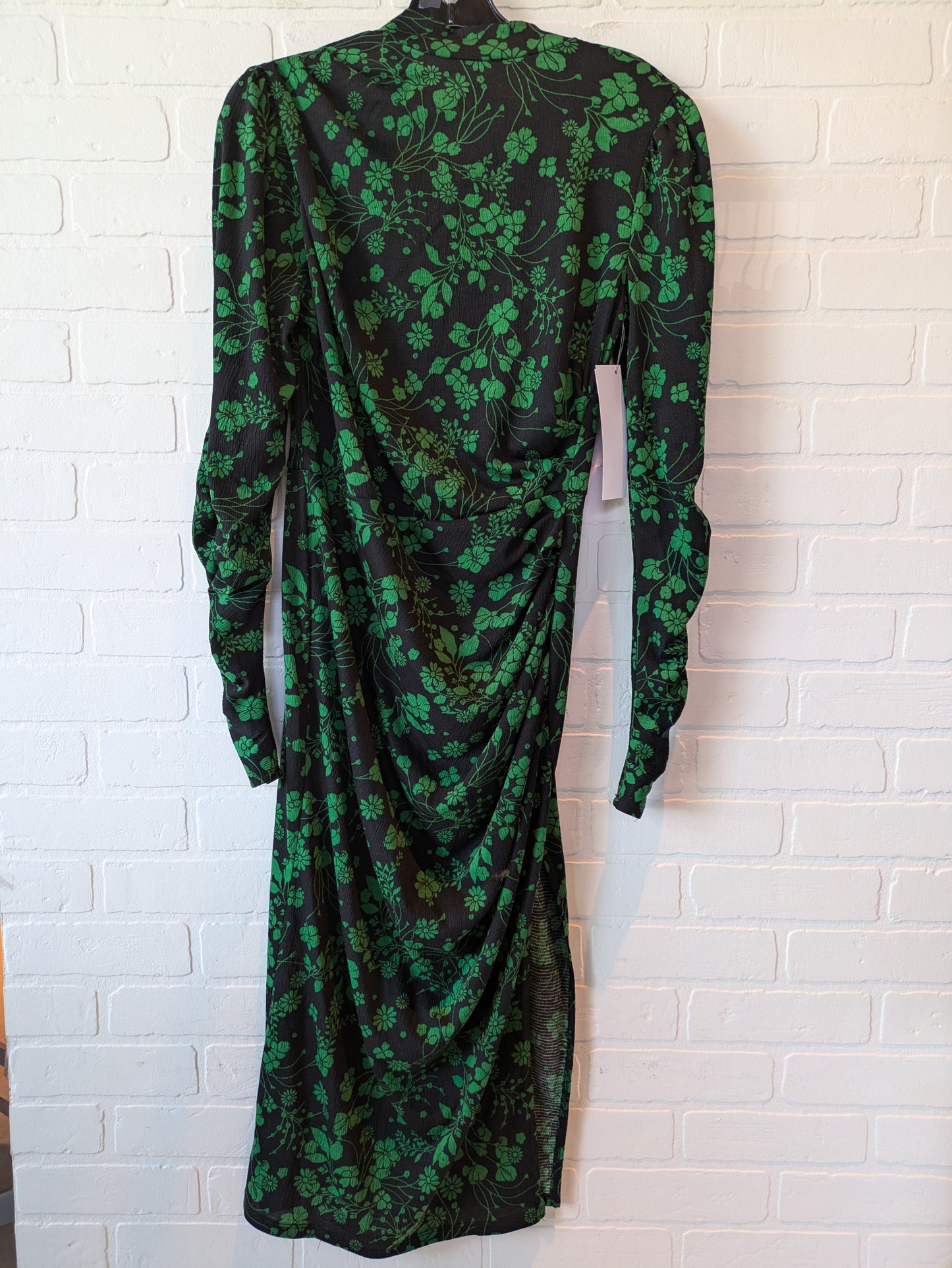 Dress Casual Midi By Who What Wear In Black & Green, Size: Xs