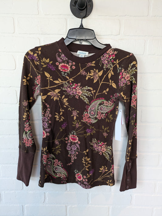 Top Long Sleeve By Sundance In Brown, Size: Xs