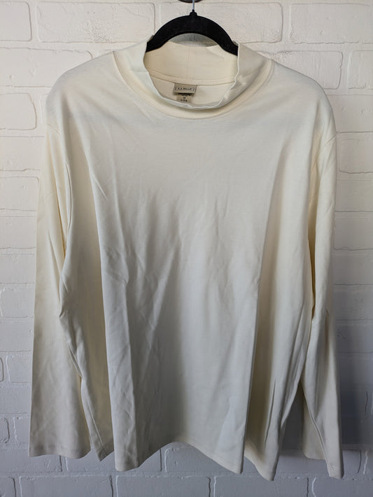 Top Long Sleeve Basic By L.l. Bean In Cream, Size: 3x