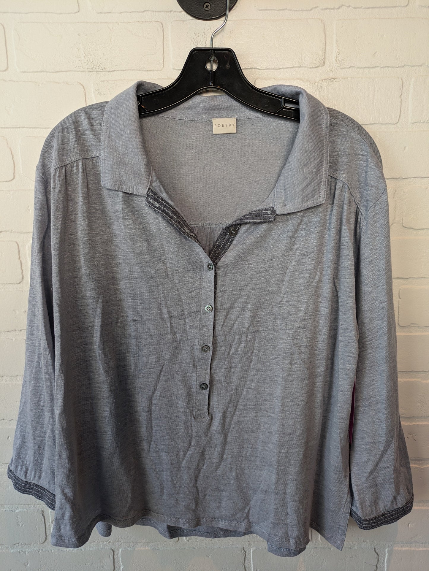 Top Long Sleeve By Poetry In Blue, Size: M