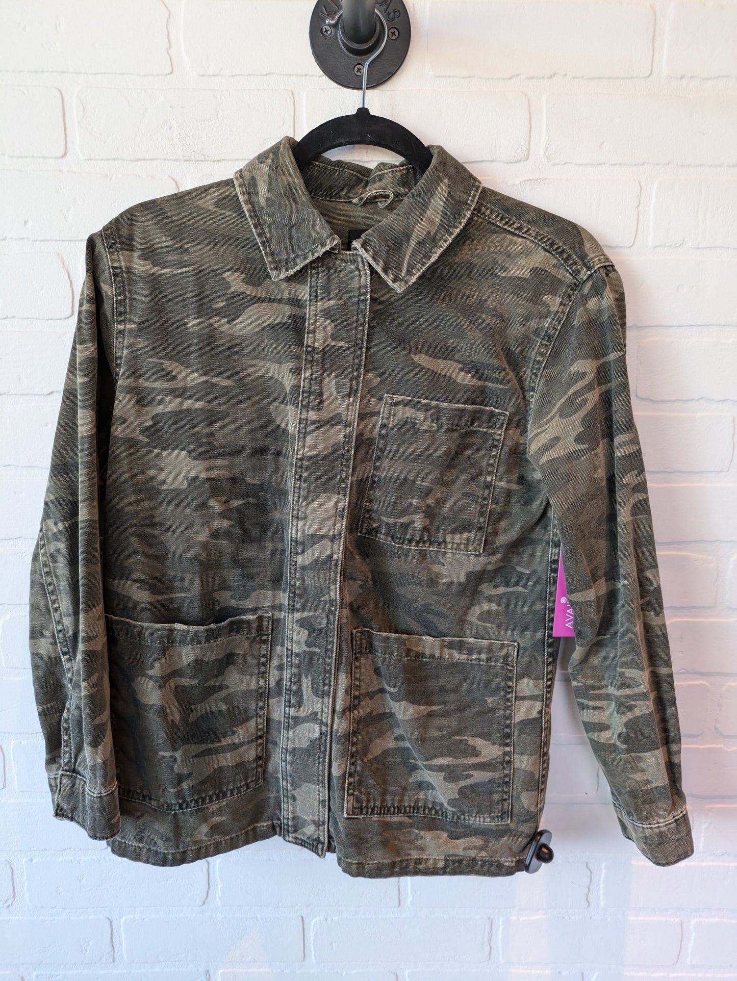 Jacket Denim By Top Shop In Camouflage Print, Size: Xs