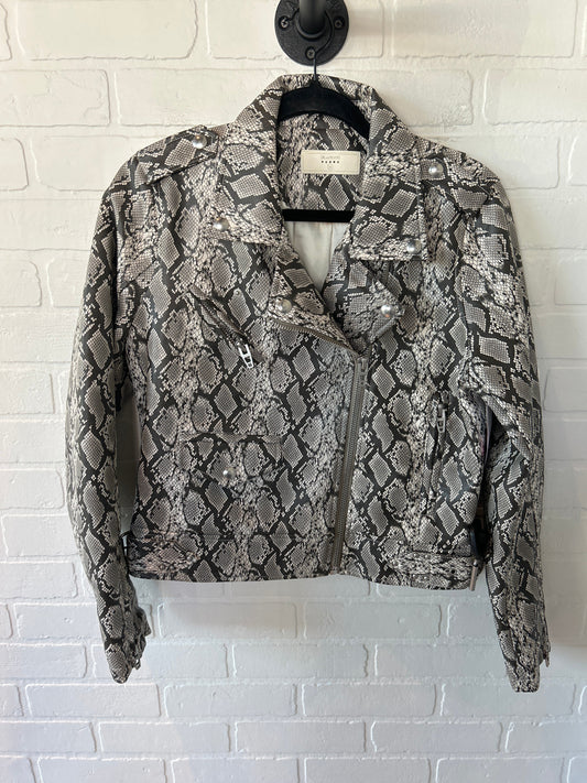 Jacket Moto By Blanknyc In Snakeskin Print, Size: M