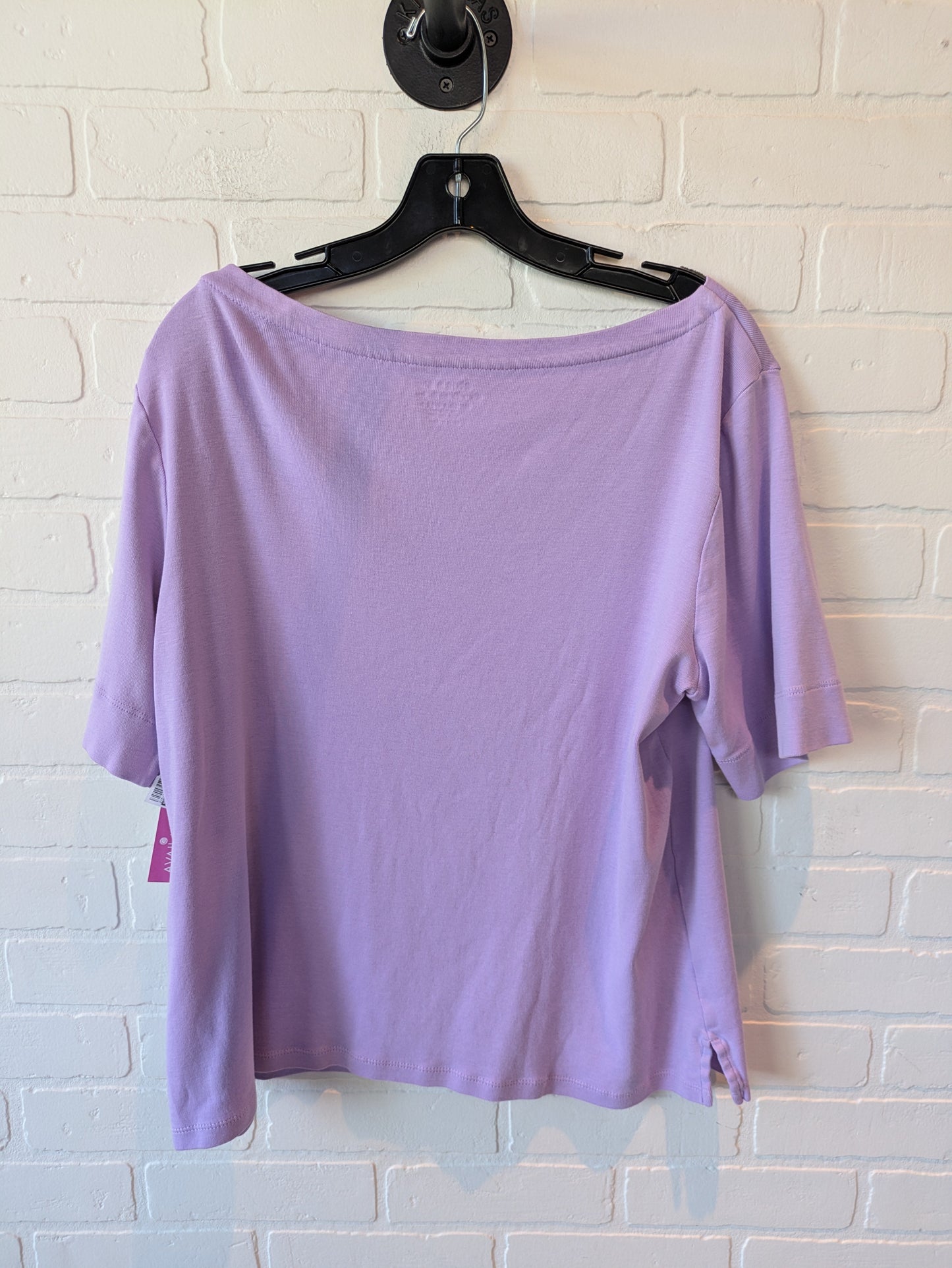 Top Short Sleeve Basic By Chicos In Purple, Size: Xl