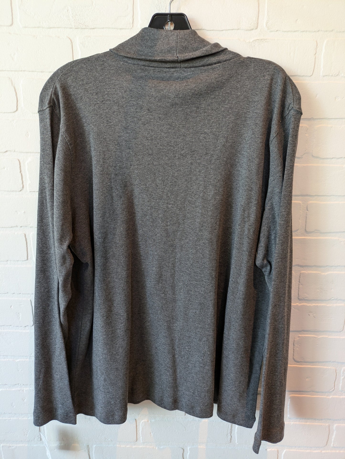 Top Long Sleeve Basic By Talbots In Grey, Size: 1x